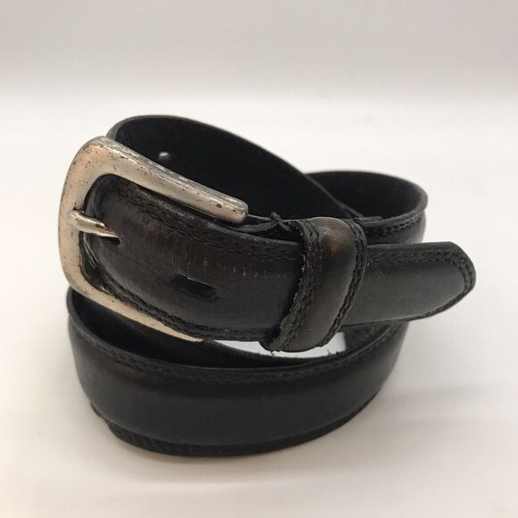 Dockers Other - Dockers Black Genuine Cowhide Leather 1 1/8" Belt with Silver Buckle Men's 38